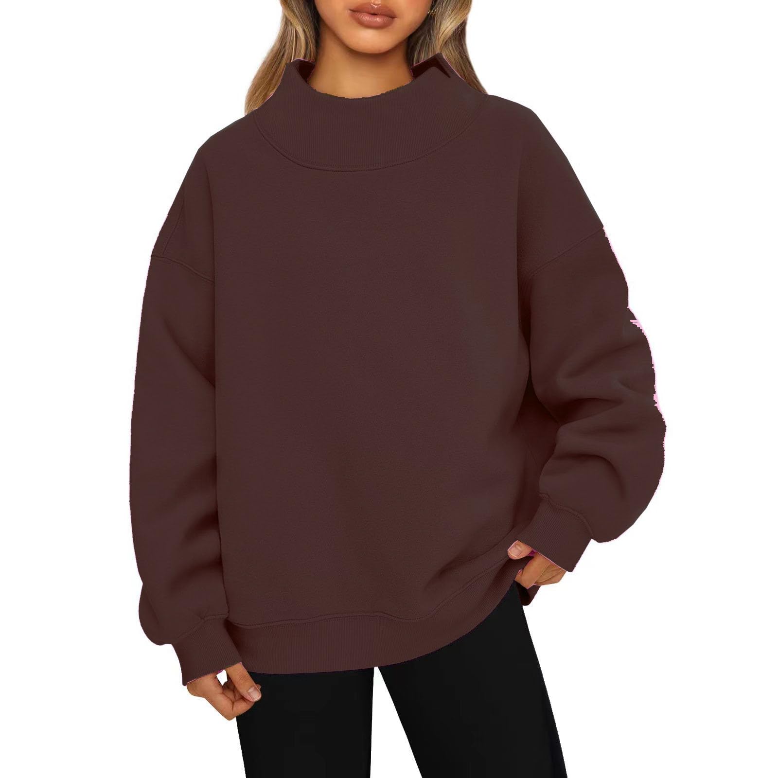 GXJIXf Women's Oversized Mock Neck Sweatshirt, Turtle Necks Tops GXJIXf Women's Oversized Mock Neck Sweatshirt, Turtle Necks Tops